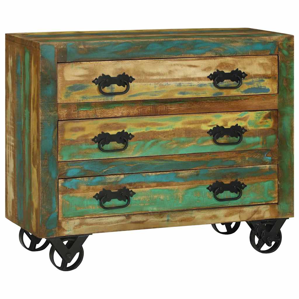 Sideboard med skuffe Brun 80 x 30 x 65 cm Solid genbrugs træ