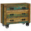 Sideboard med skuffe Brun 80 x 30 x 65 cm Solid genbrugs træ