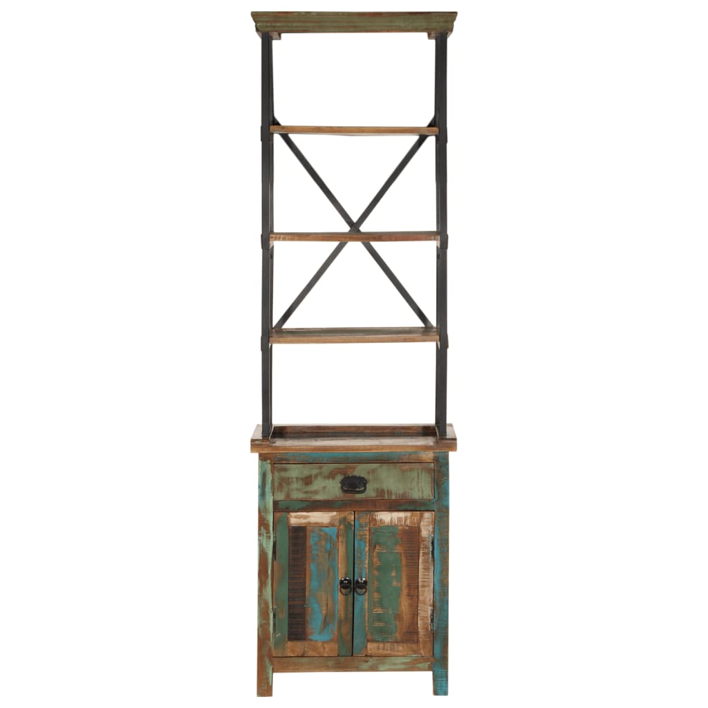 reol 55x30x180 cm massivt genbrugstræ