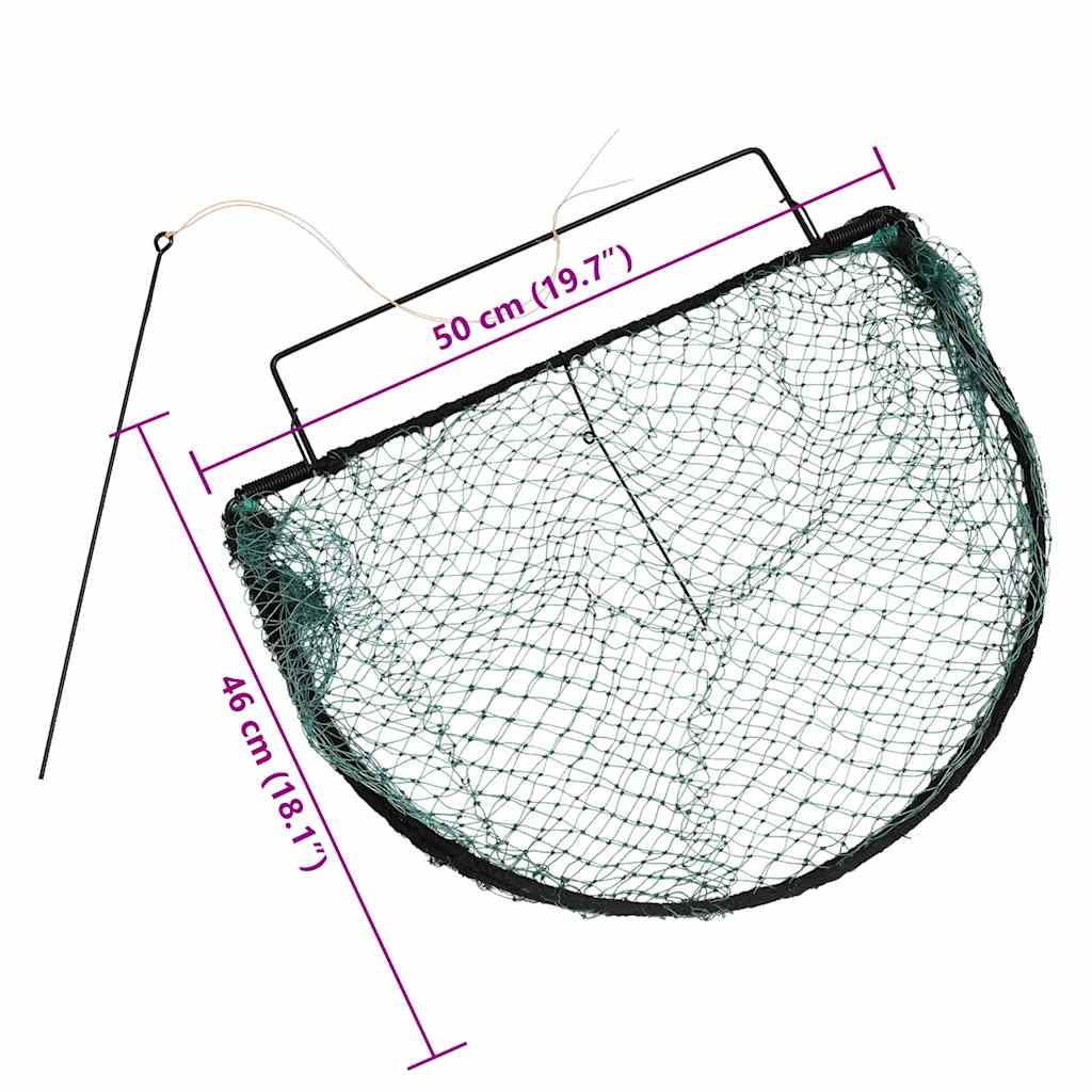 fuglenet 50 cm stål grøn