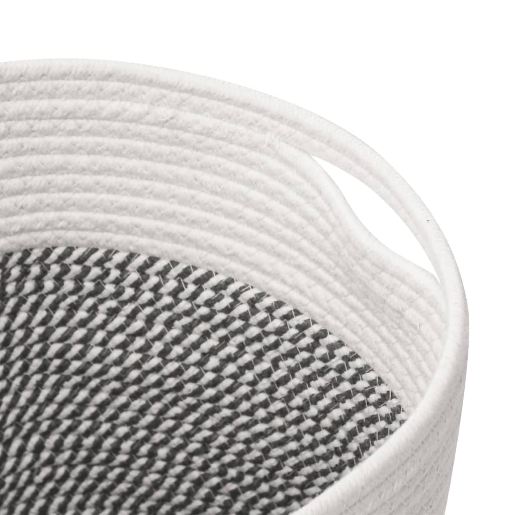opbevaringskurve 2 stk. Ø28x28 cm bomuld grå og hvid