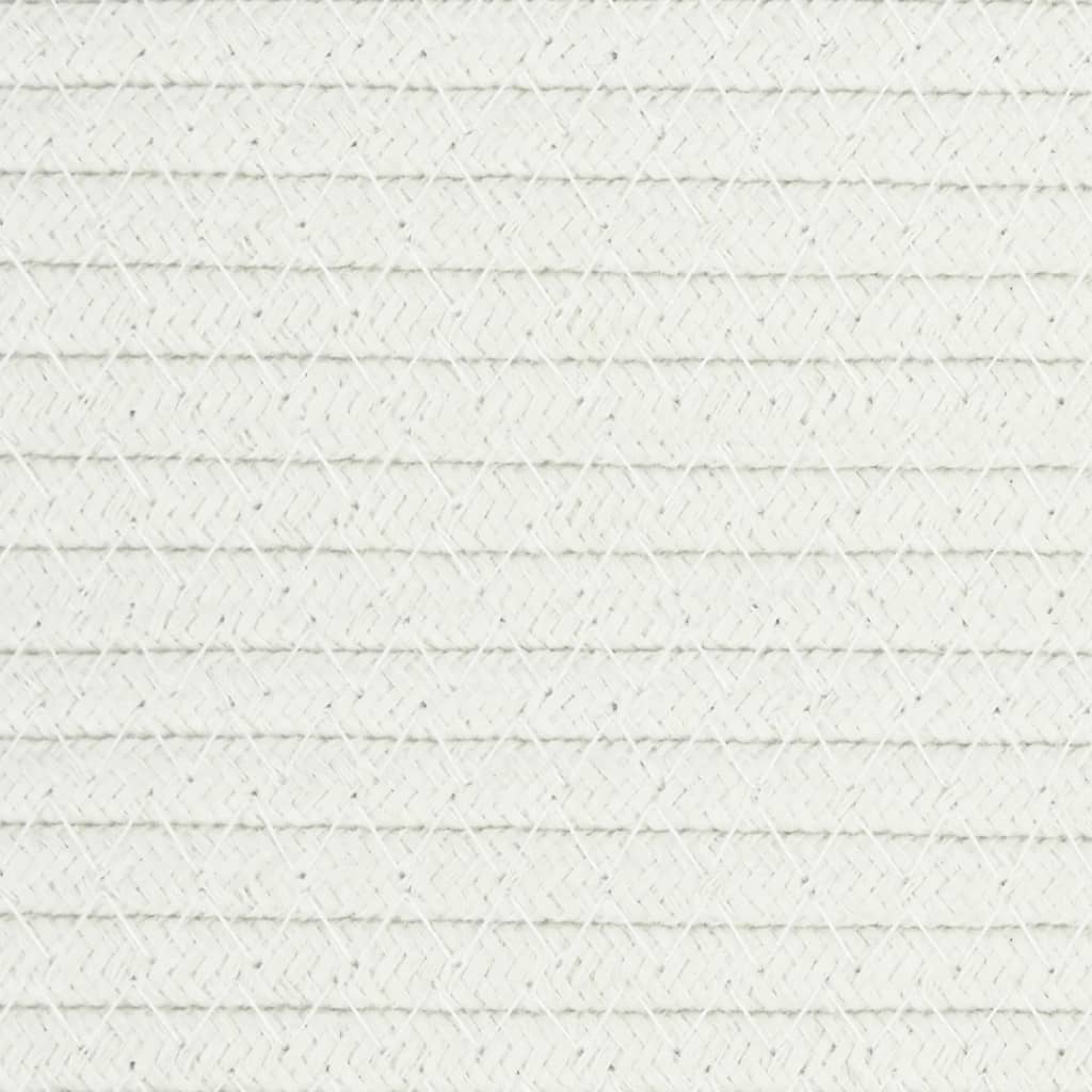 opbevaringskurve 2 stk. Ø28x28 cm bomuld beige og hvid