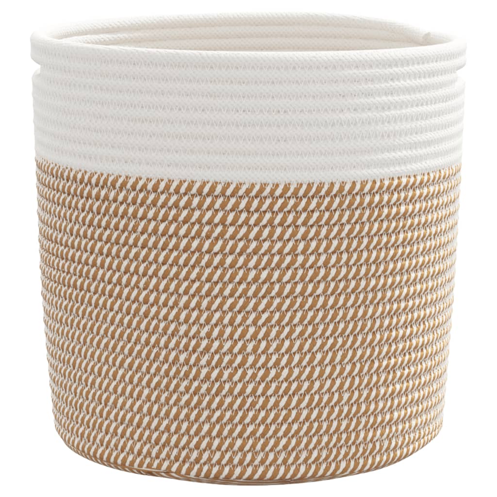 opbevaringskurve 2 stk. Ø28x28 cm bomuld brun og hvid