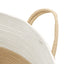 opbevaringskurv Ø51x33 cm bomuld beige og hvid