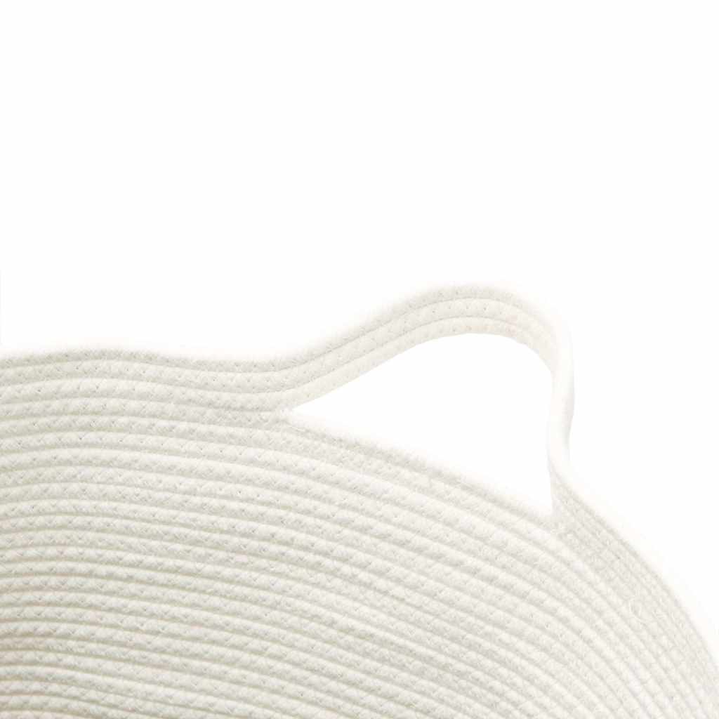 opbevaringskurv Ø49x65 cm bomuld brun og hvid