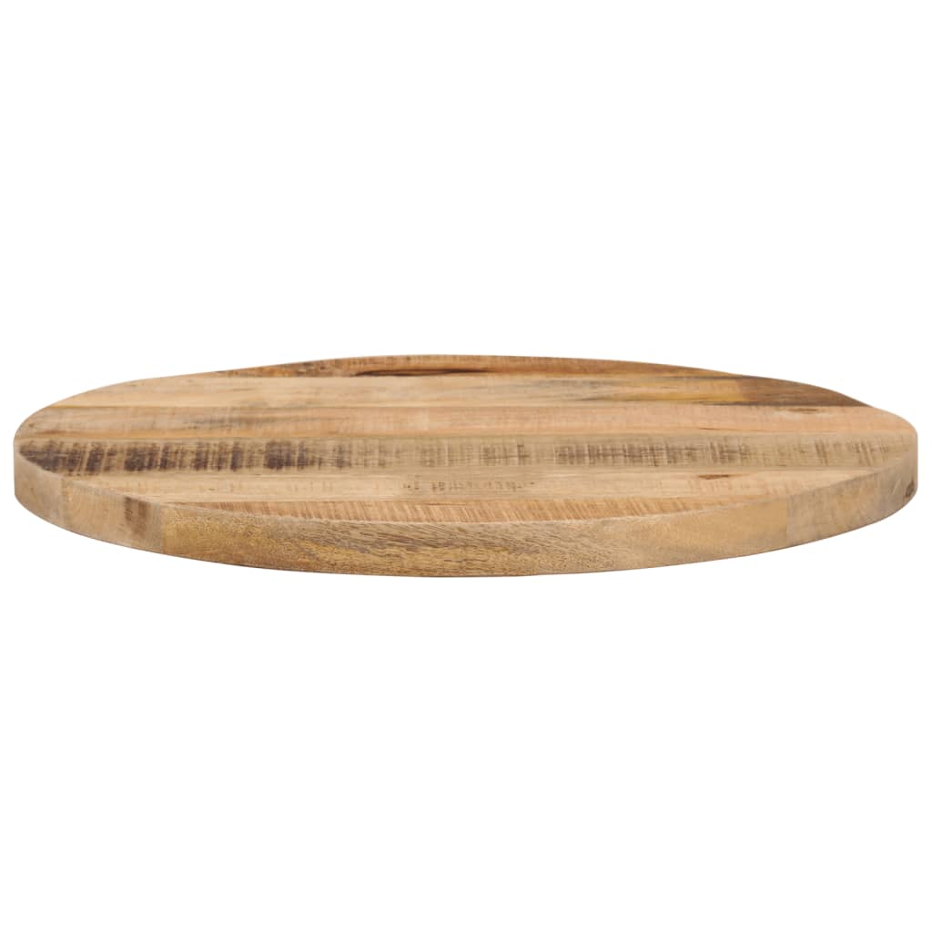 bordplade Ø40x3,8 cm rund massivt ru mangotræ