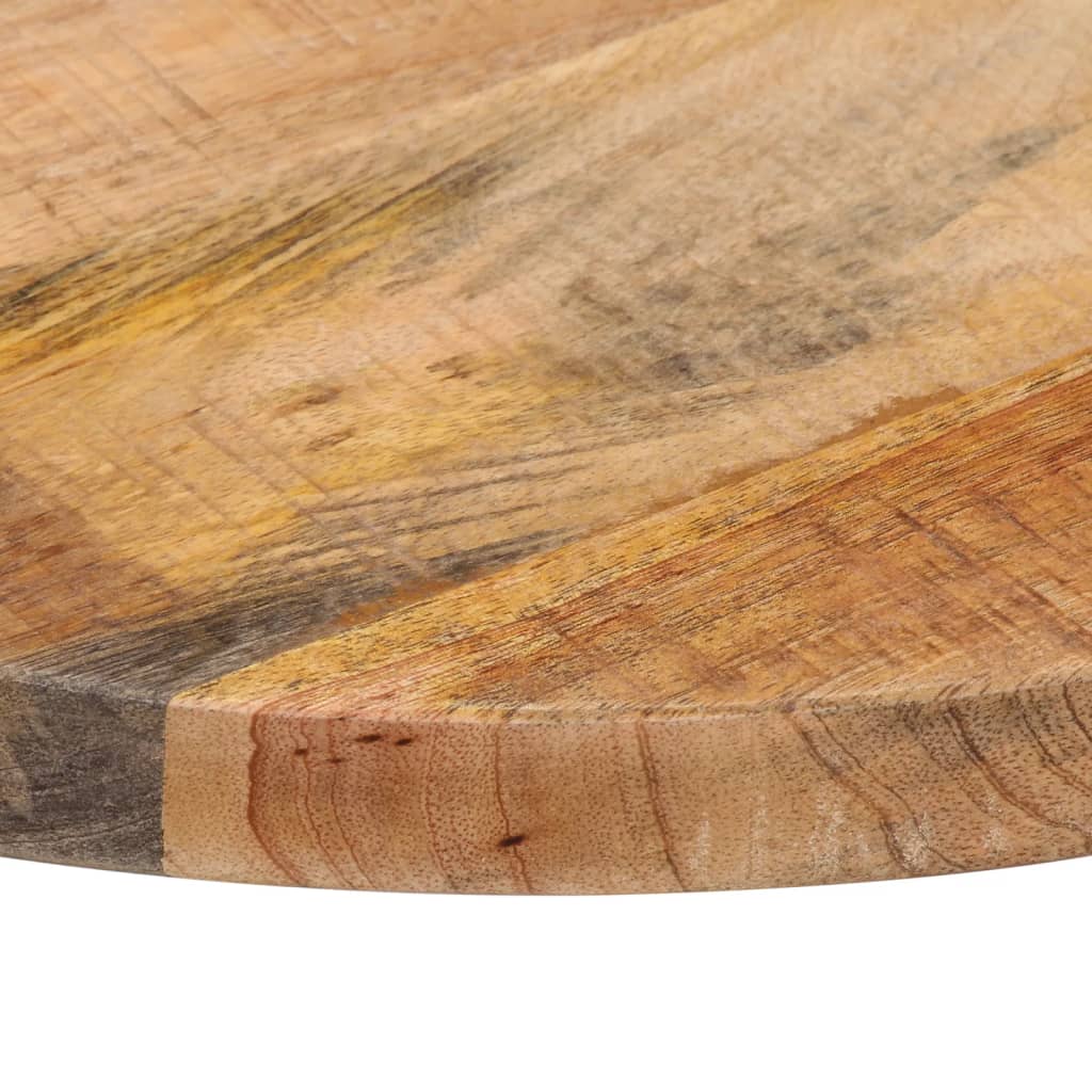 bordplade Ø40x3,8 cm rund massivt ru mangotræ