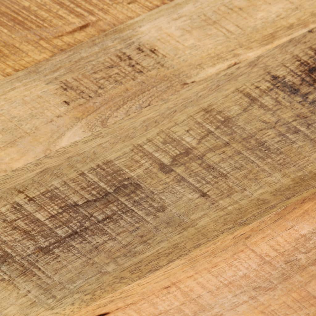 bordplade Ø40x3,8 cm rund massivt ru mangotræ