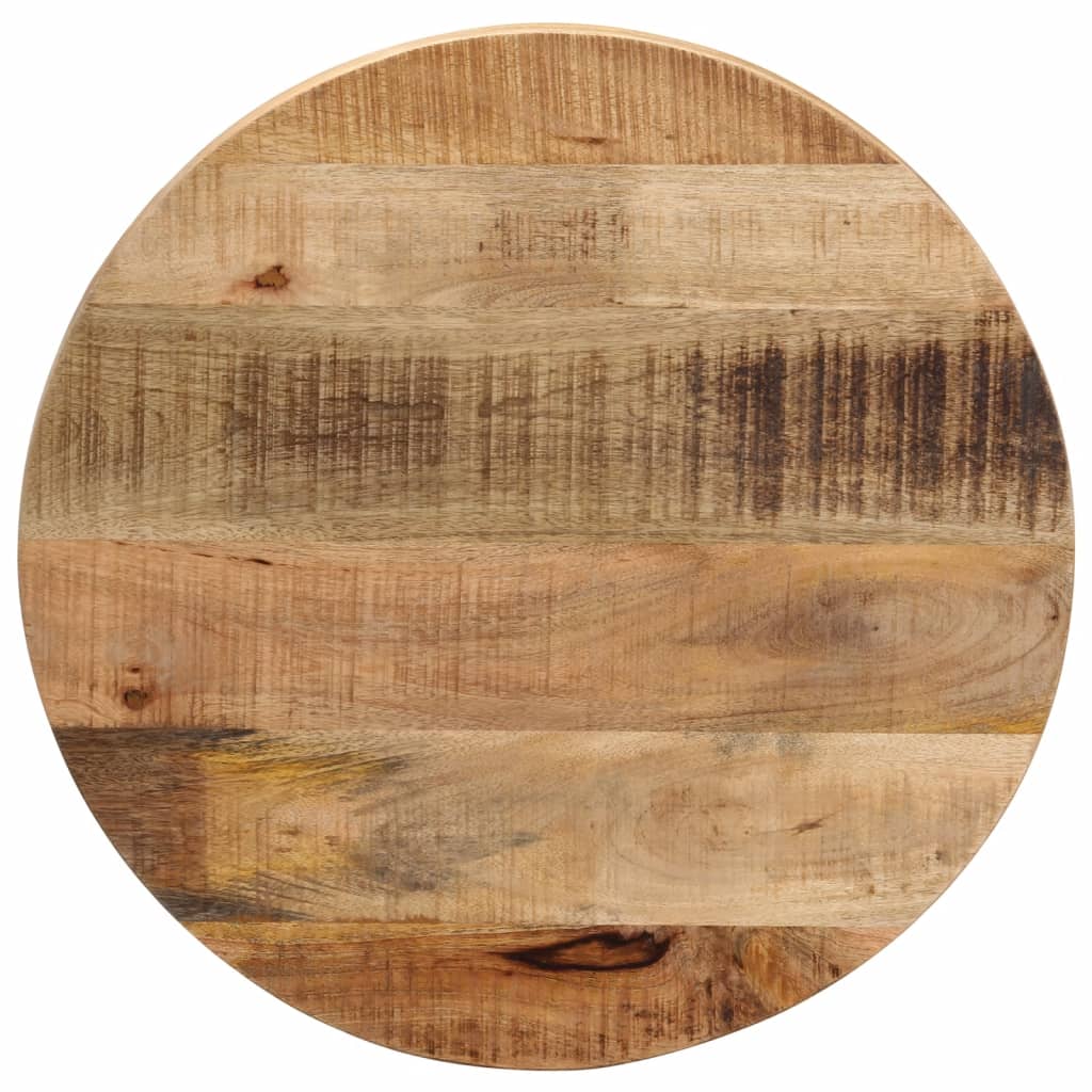 bordplade Ø60x2,5 cm rund massivt ru mangotræ