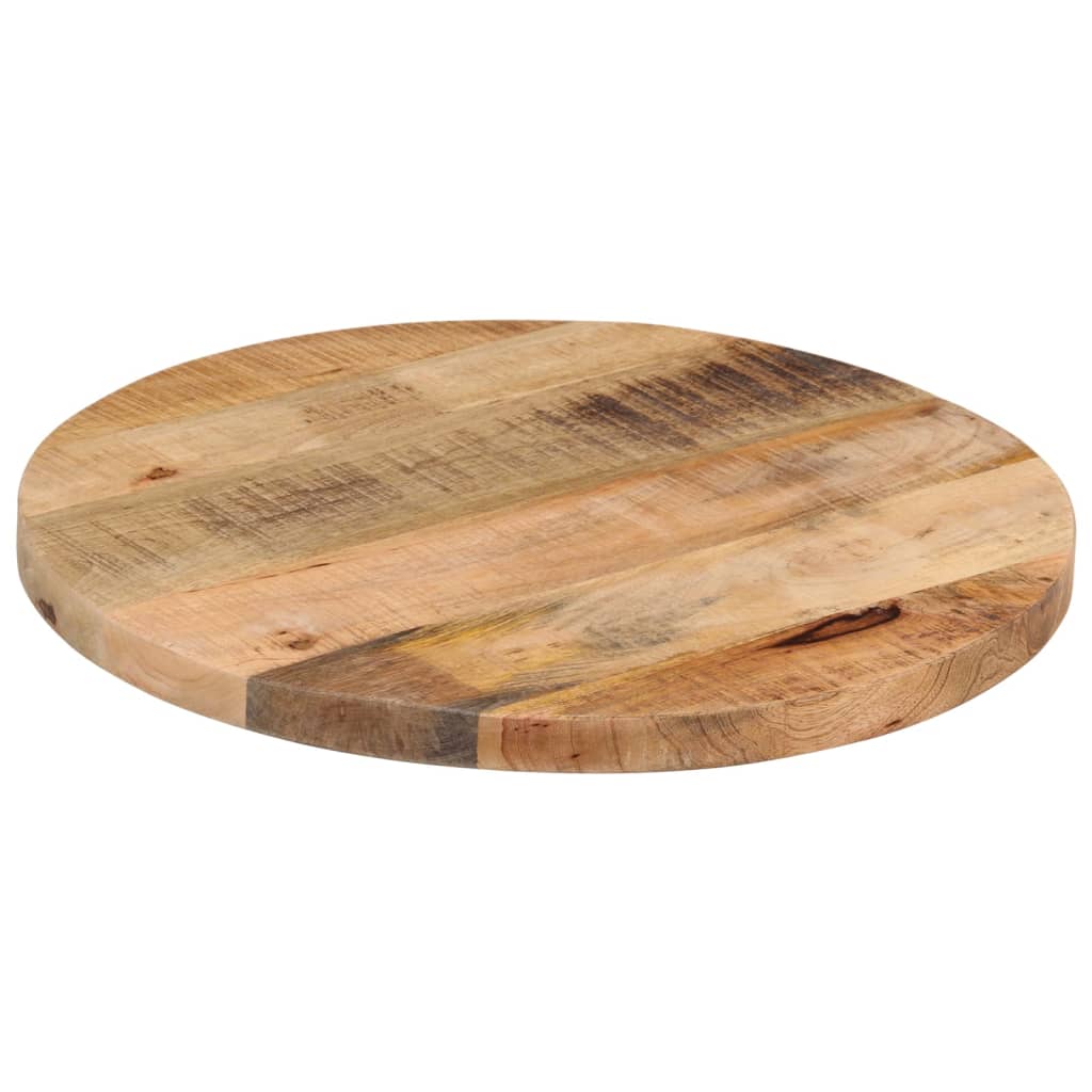 bordplade Ø60x2,5 cm rund massivt ru mangotræ