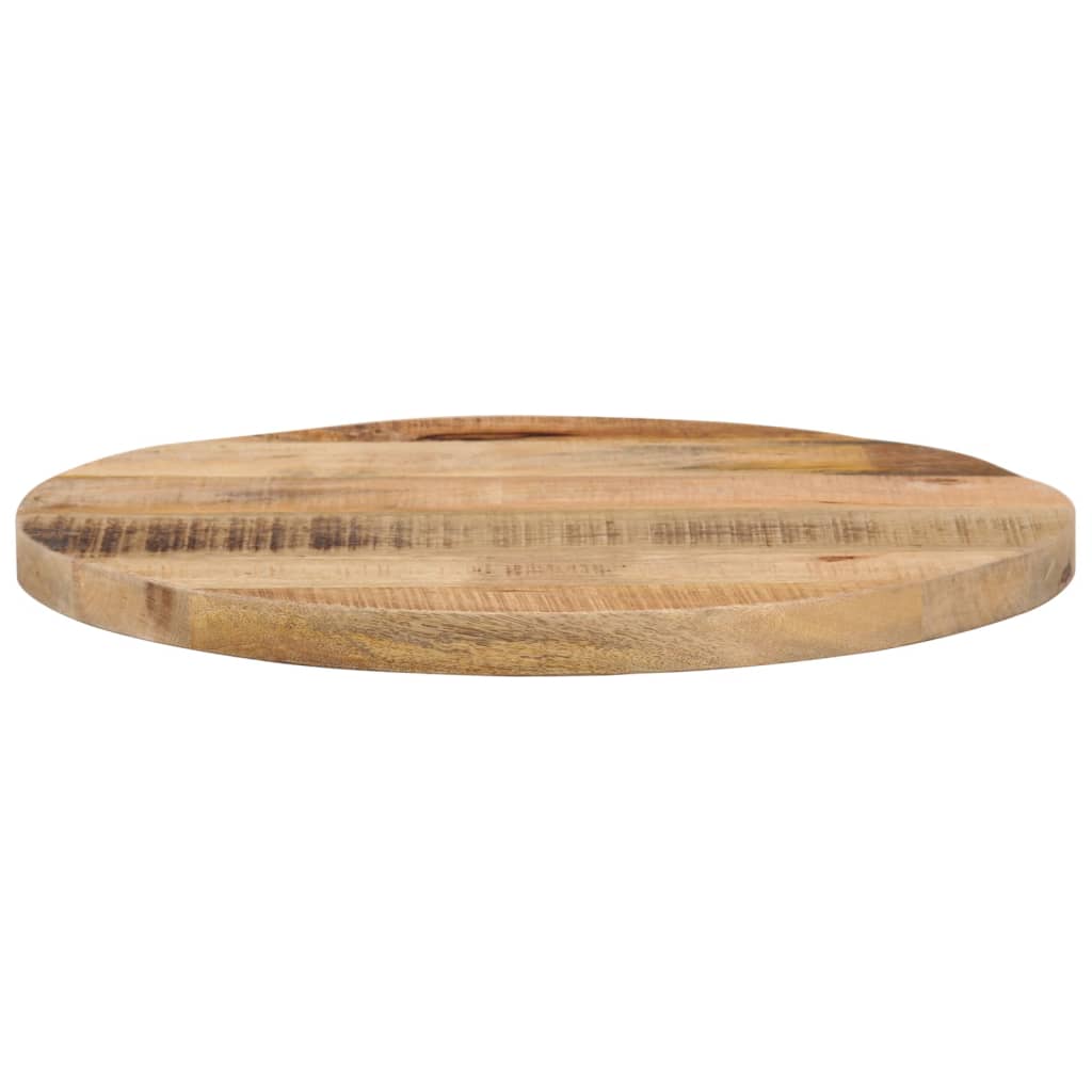 bordplade Ø60x2,5 cm rund massivt ru mangotræ