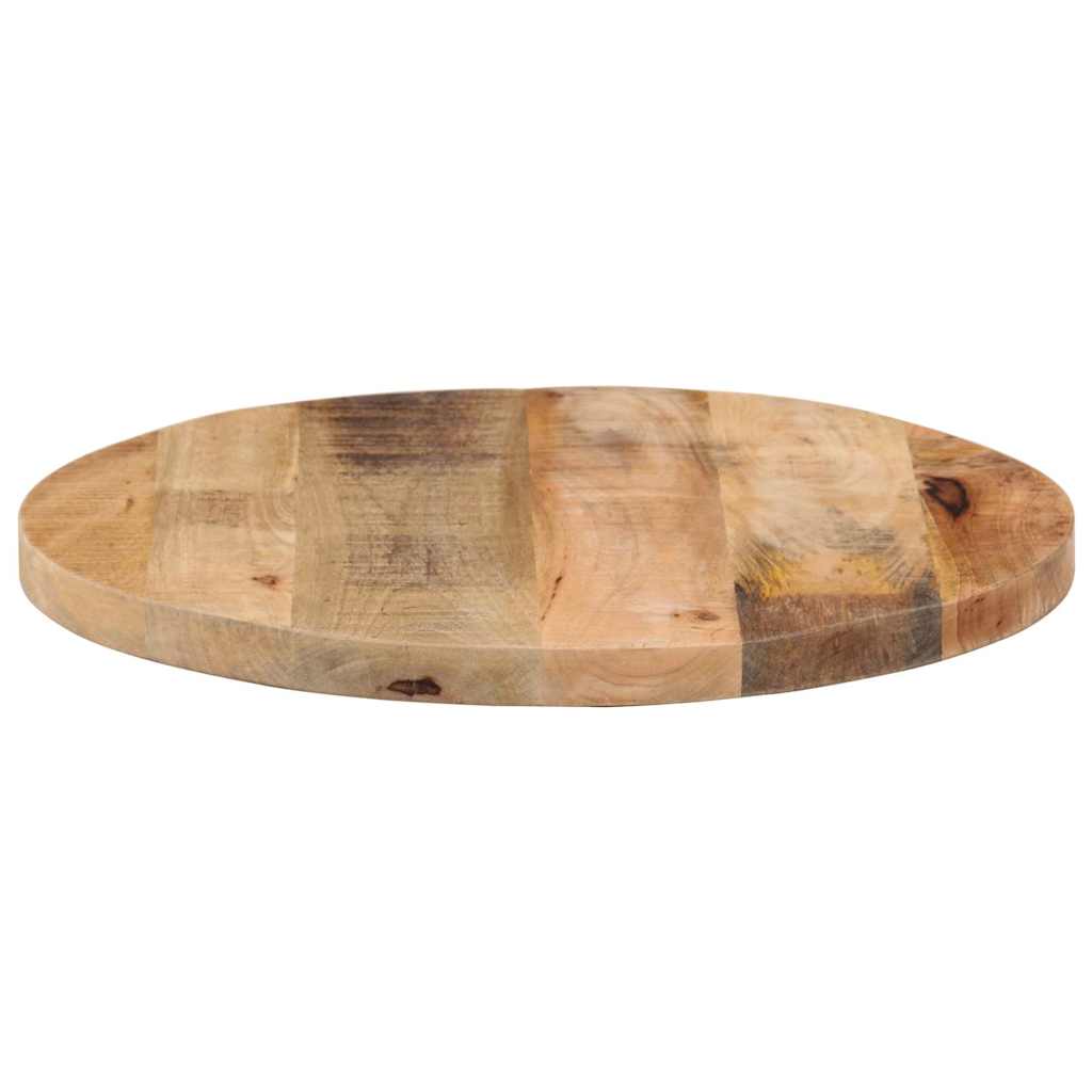 bordplade Ø60x2,5 cm rund massivt ru mangotræ