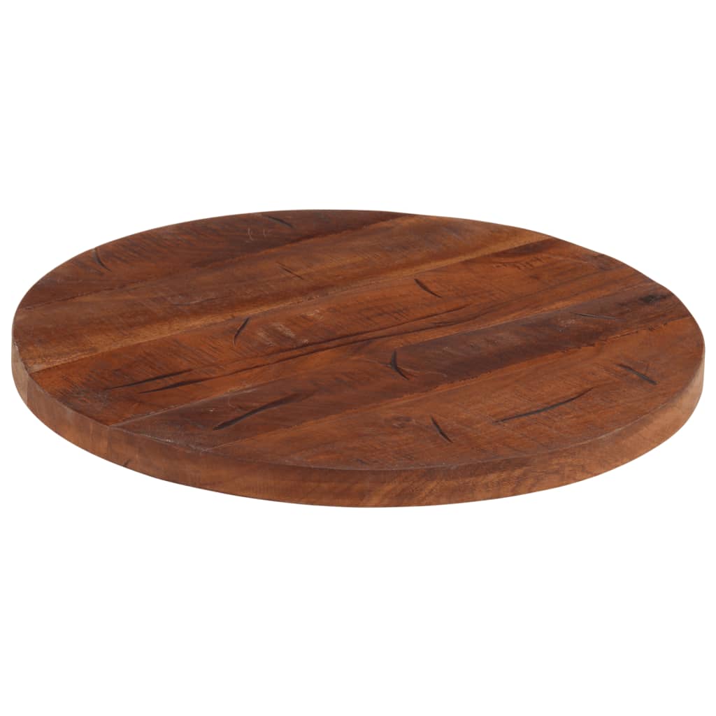 bordplade Ø50x3,8 cm rund massivt genbrugstræ