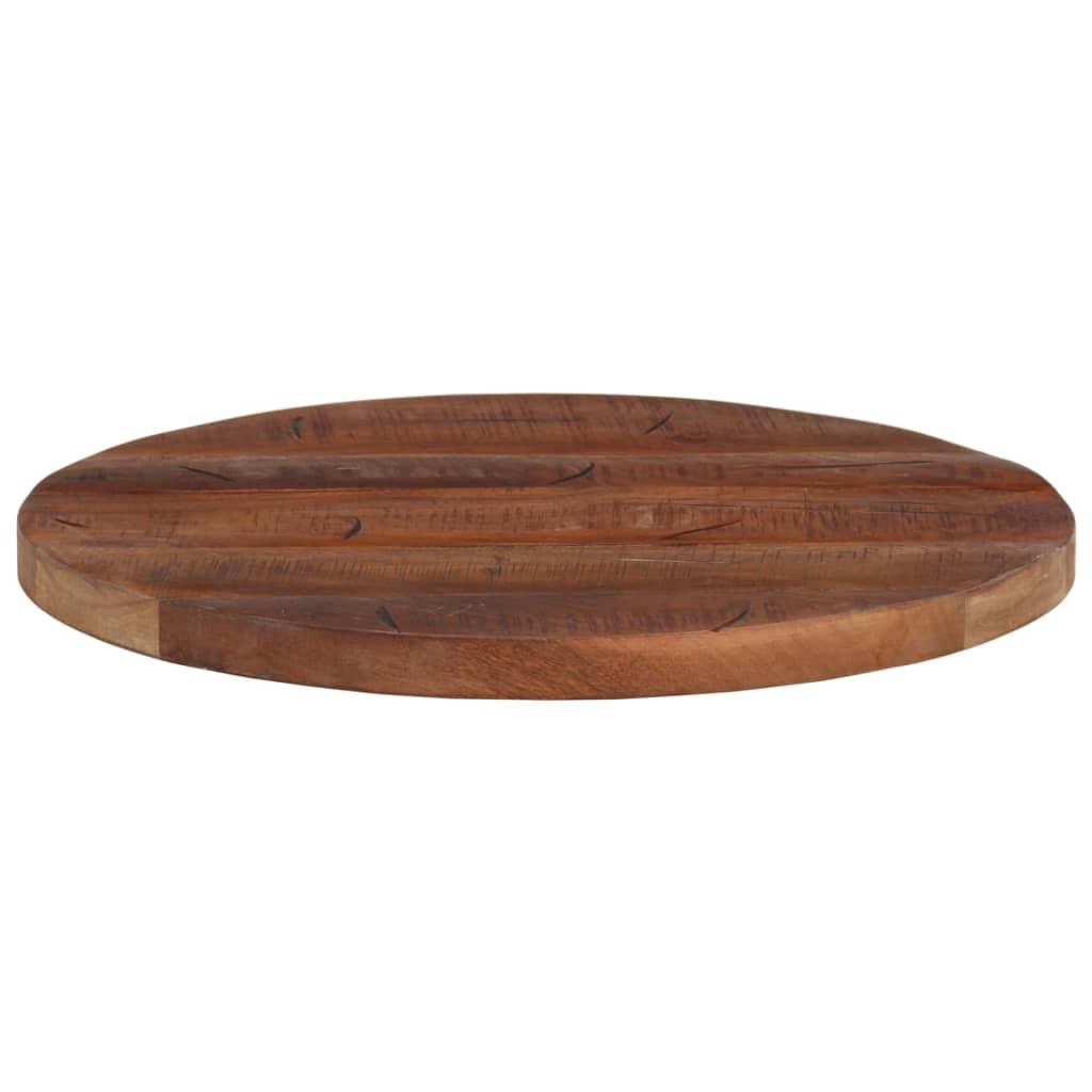 bordplade Ø50x3,8 cm rund massivt genbrugstræ