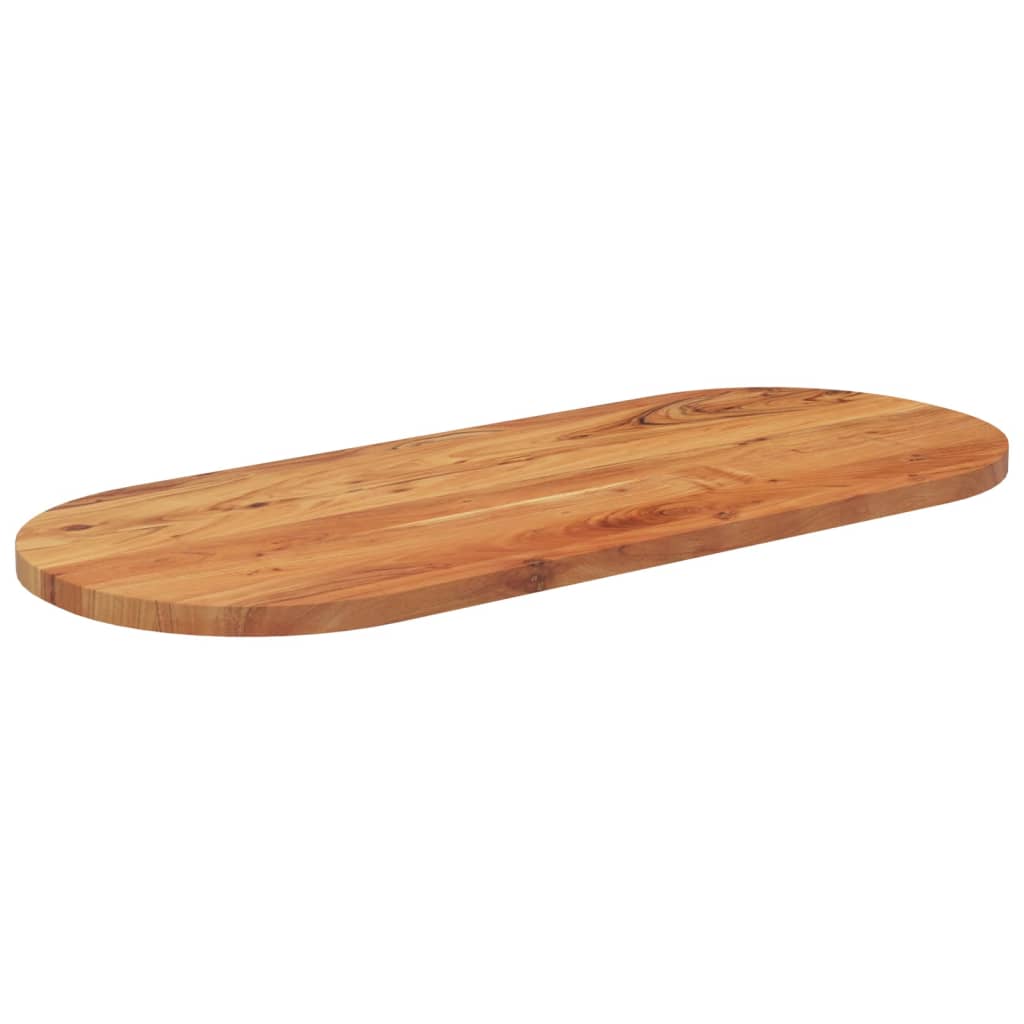 bordplade 120x50x3,8 cm oval massivt akacietræ