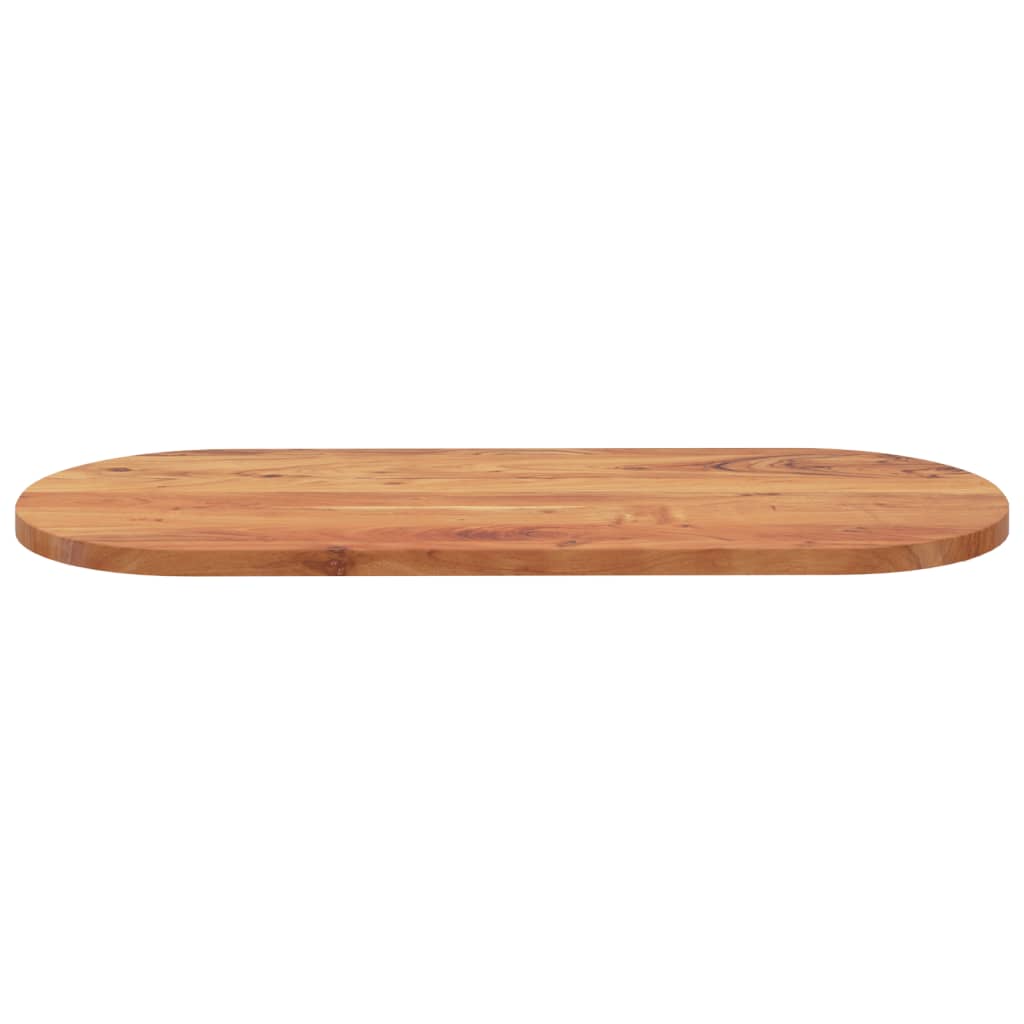 bordplade 120x50x3,8 cm oval massivt akacietræ