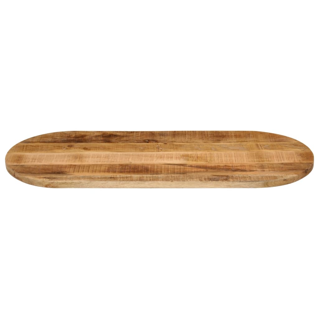 bordplade 140x50x2,5 cm oval massivt ru mangotræ