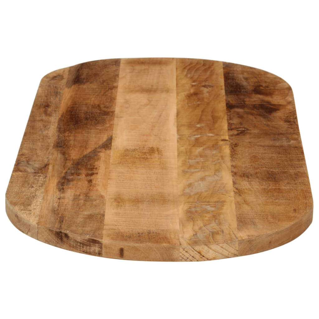 bordplade 140x50x2,5 cm oval massivt ru mangotræ