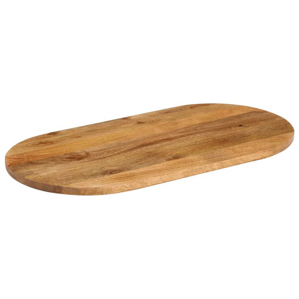 bordplade 120x50x2,5 cm oval massivt mangotræ