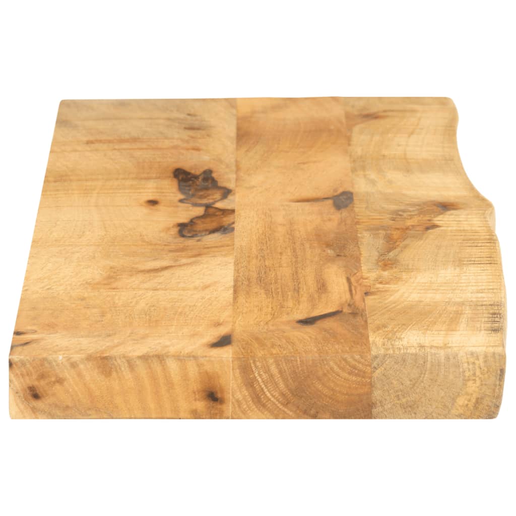 bordplade 120x20x2,5 cm naturlig kant massivt ru mangotræ