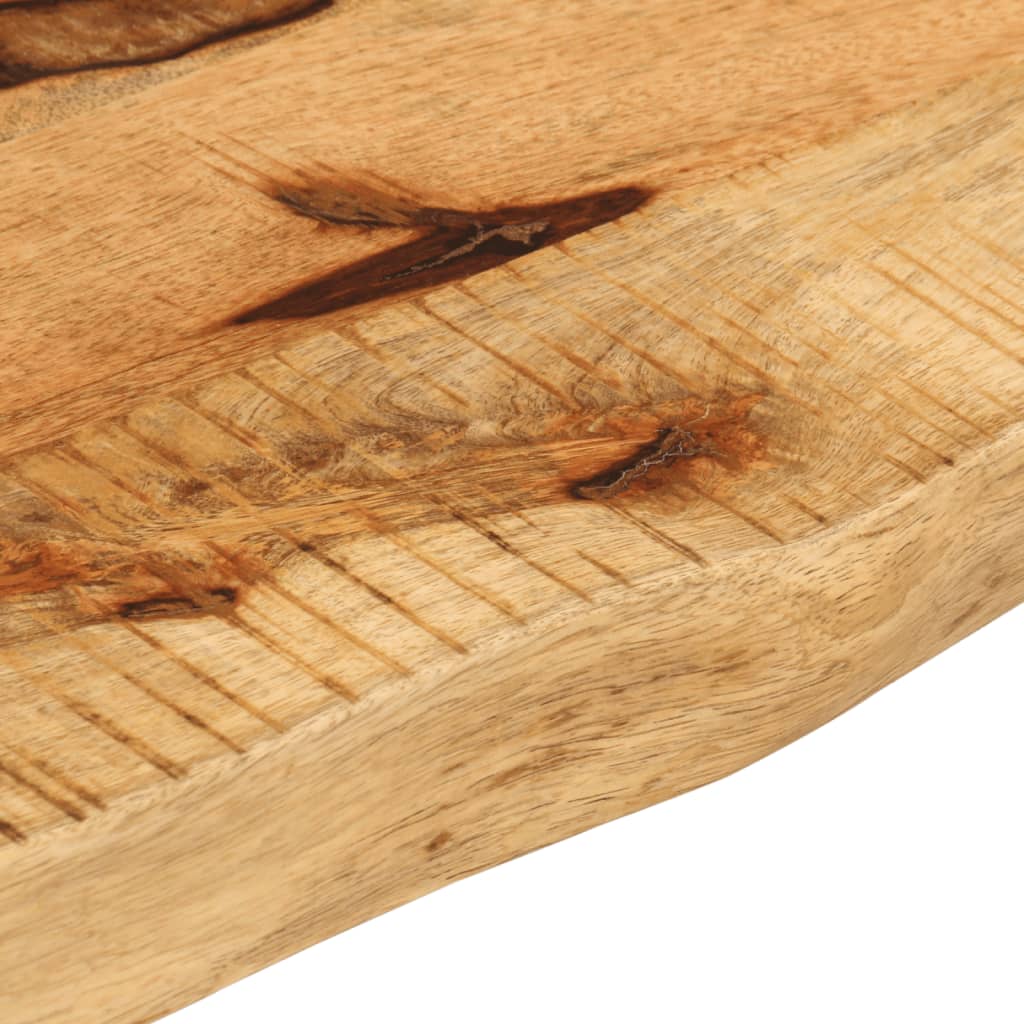 bordplade 120x20x2,5 cm naturlig kant massivt ru mangotræ