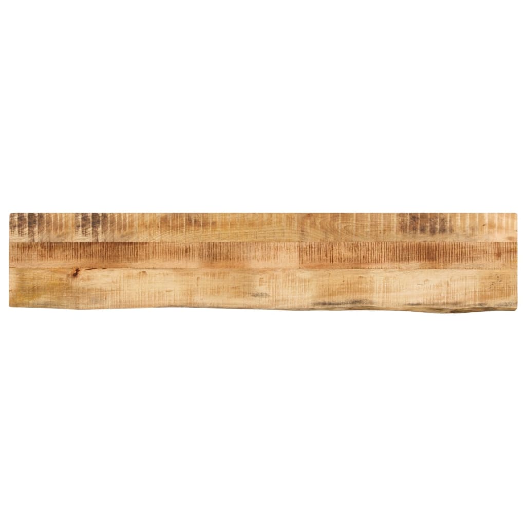 bordplade 160x20x2,5 cm naturlig kant massivt ru mangotræ