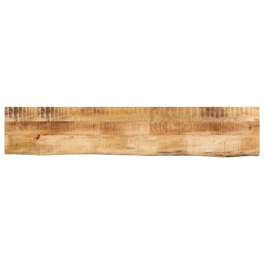 bordplade 180x20x2,5 cm naturlig kant massivt ru mangotræ