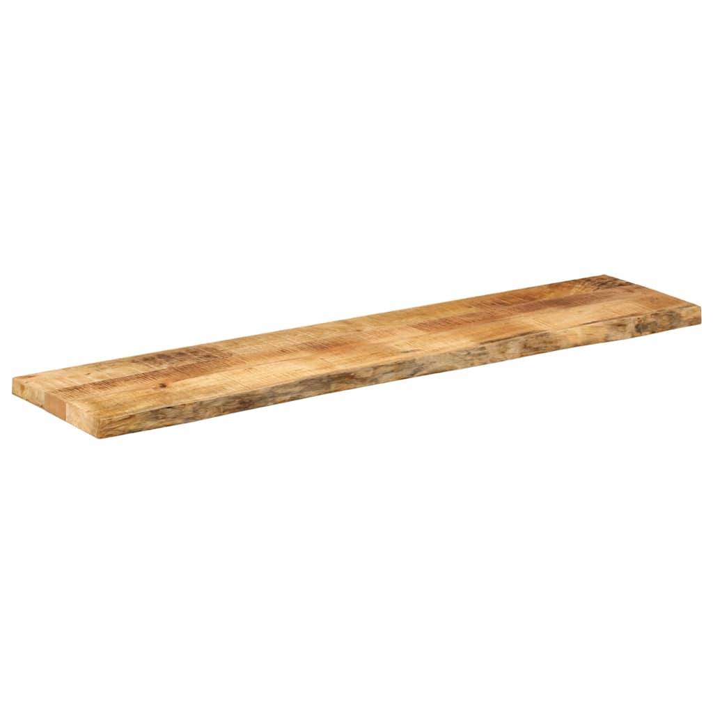 bordplade 180x20x2,5 cm naturlig kant massivt ru mangotræ