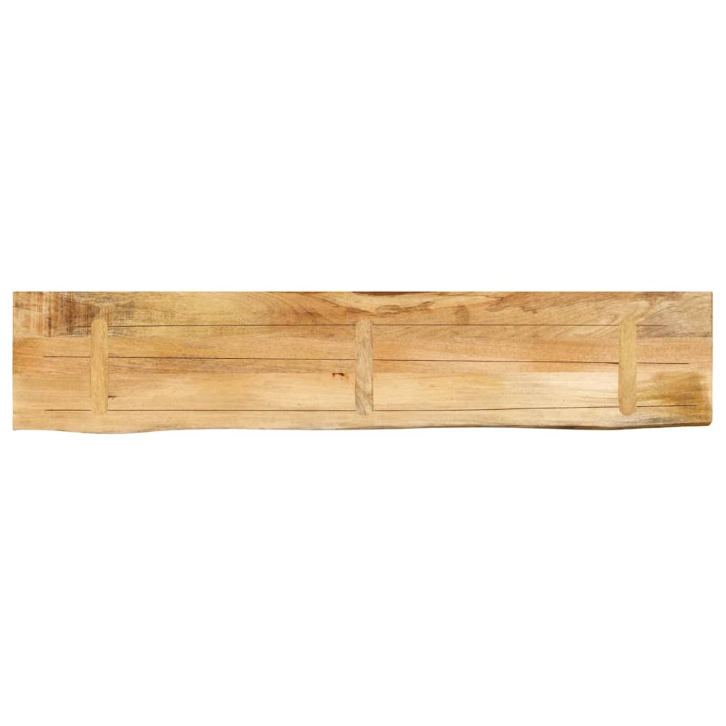 bordplade 180x20x2,5 cm naturlig kant massivt ru mangotræ