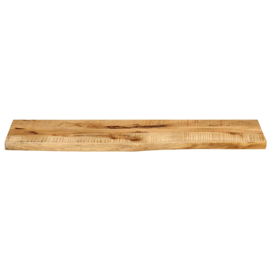 bordplade 120x30x2,5 cm naturlig kant massivt ru mangotræ