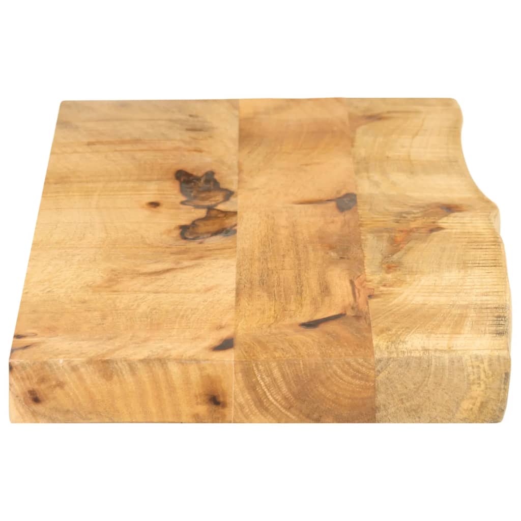 bordplade 120x30x2,5 cm naturlig kant massivt ru mangotræ