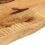 bordplade 120x30x2,5 cm naturlig kant massivt ru mangotræ