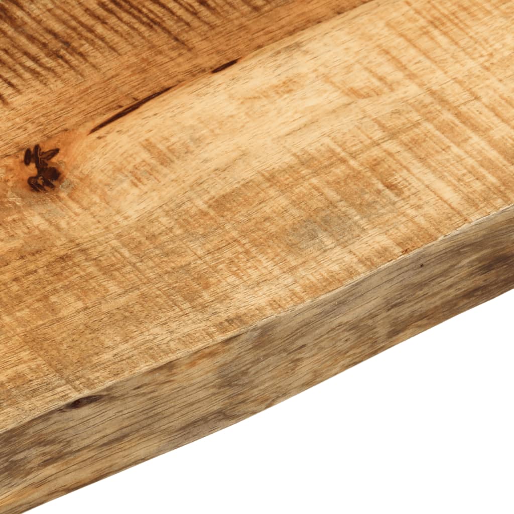 bordplade 180x30x2,5 cm naturlig kant massivt ru mangotræ