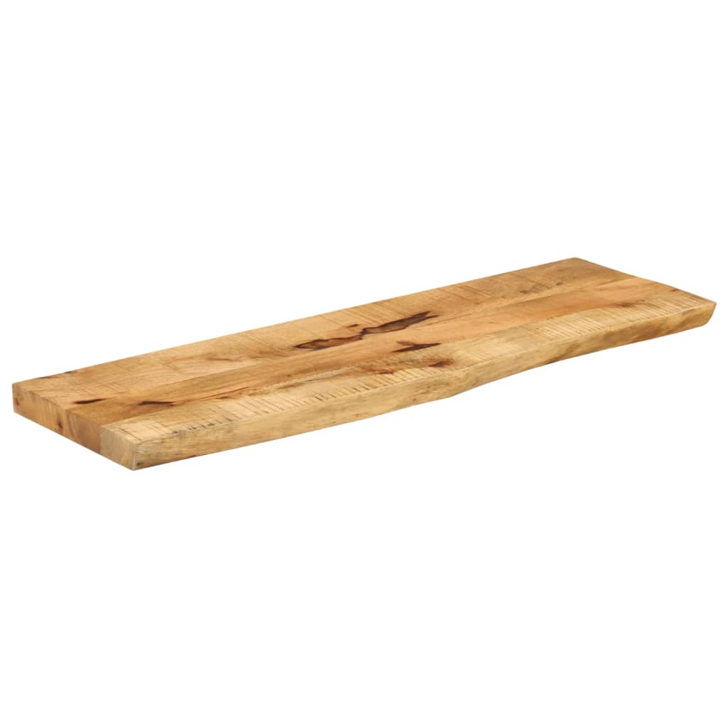 bordplade 110x40x2,5 cm naturlig kant massivt ru mangotræ