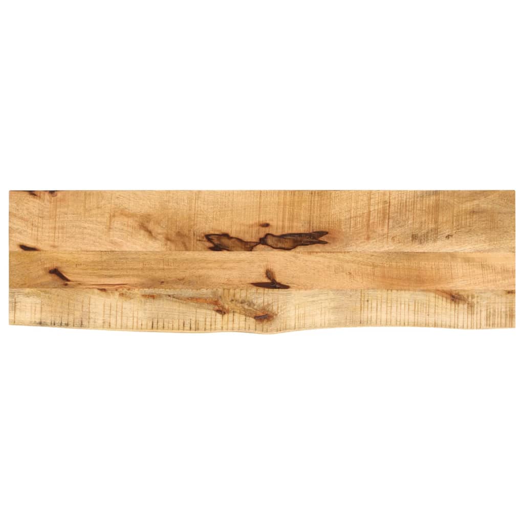 bordplade 120x40x2,5 cm naturlig kant massivt ru mangotræ