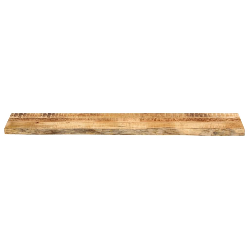 bordplade 140x40x2,5 cm naturlig kant massivt ru mangotræ