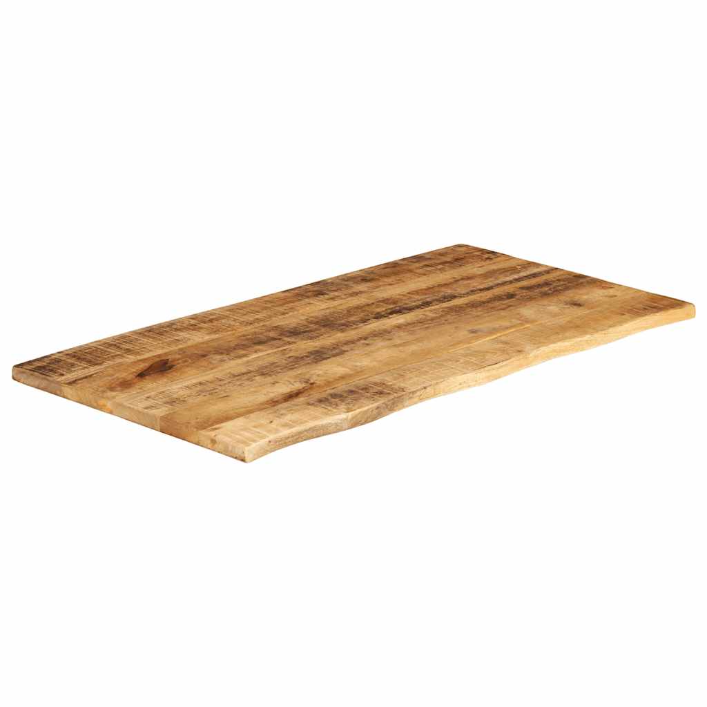 bordplade 120x60x2,5 cm naturlig kant massivt ru mangotræ