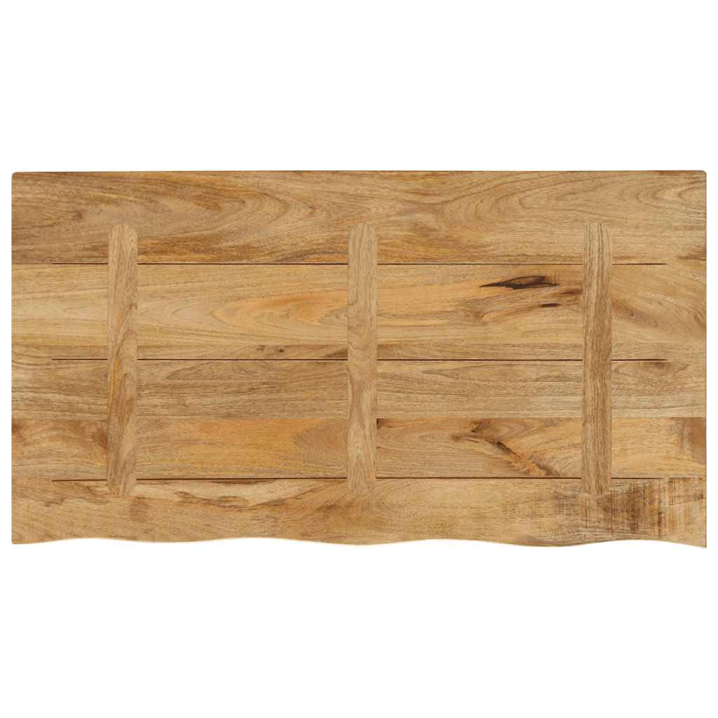 bordplade 120x60x2,5 cm naturlig kant massivt ru mangotræ