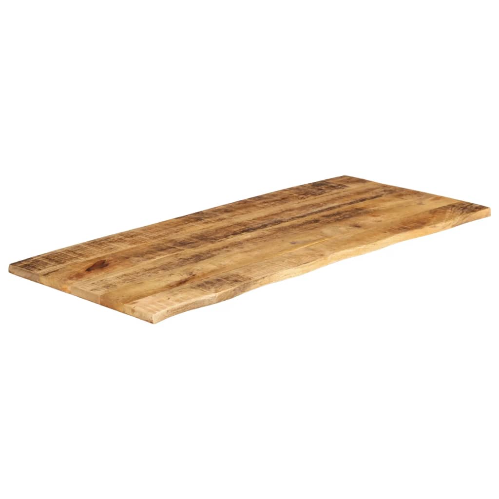 bordplade 140x60x2,5 cm naturlig kant massivt ru mangotræ