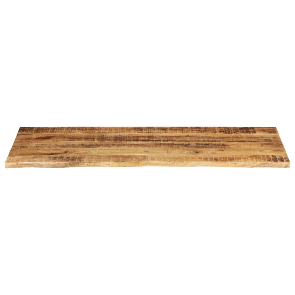bordplade 140x60x2,5 cm naturlig kant massivt ru mangotræ