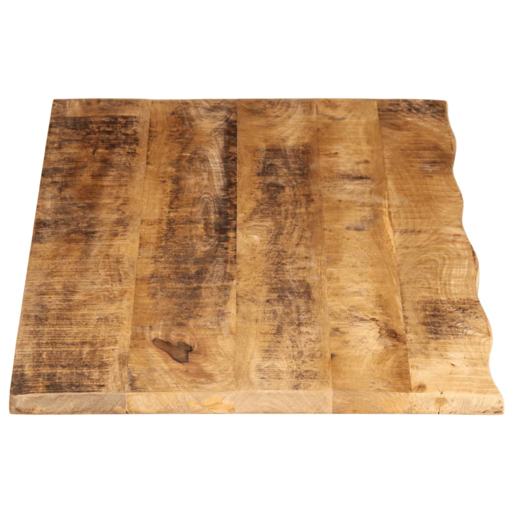 bordplade 140x60x2,5 cm naturlig kant massivt ru mangotræ