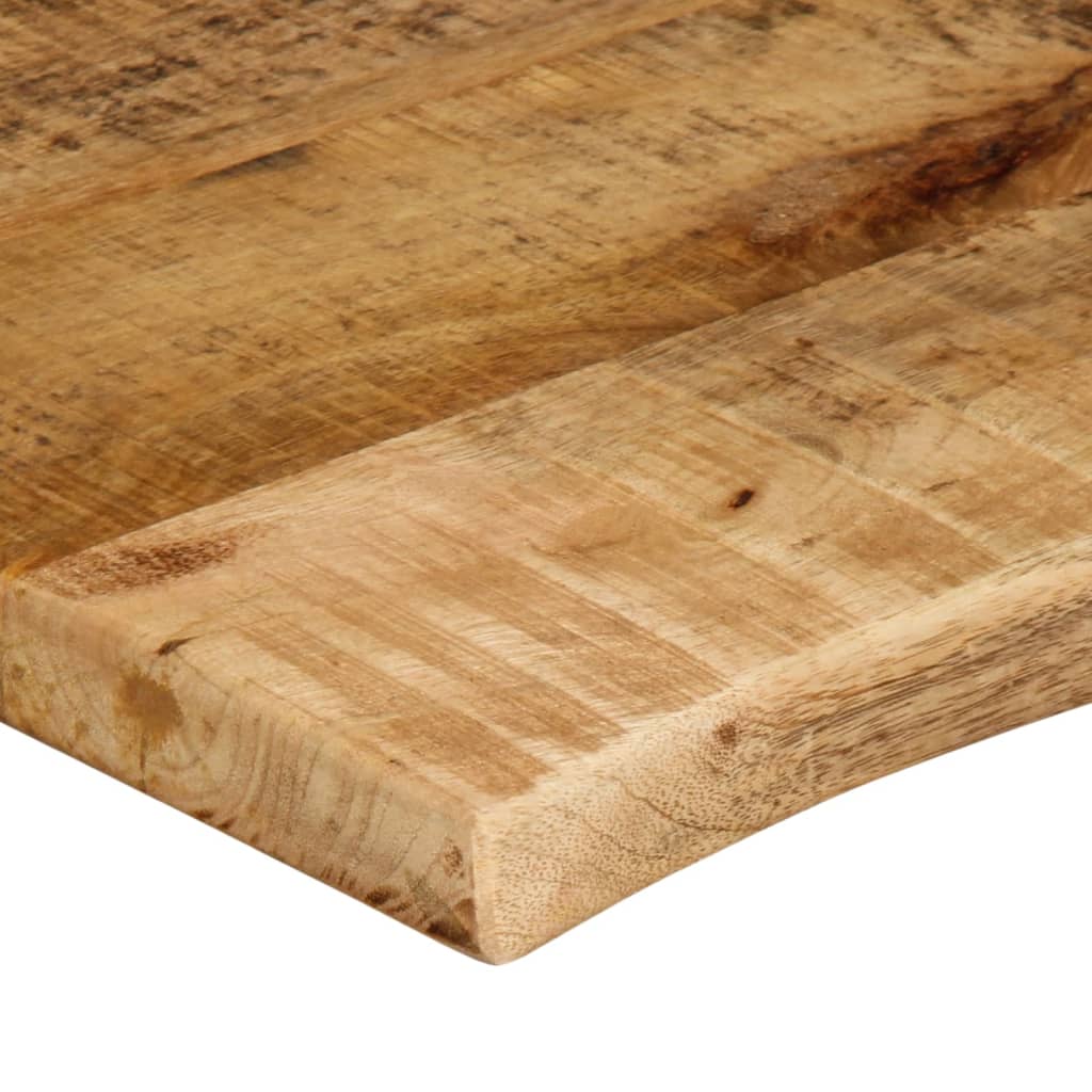 bordplade 140x60x2,5 cm naturlig kant massivt ru mangotræ