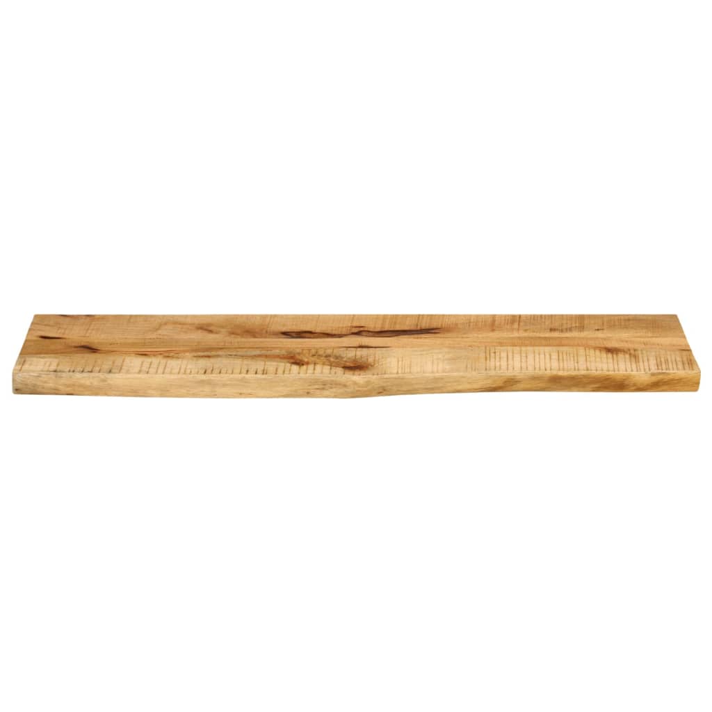 bordplade 120x20x3,8 cm naturlig kant massivt ru mangotræ