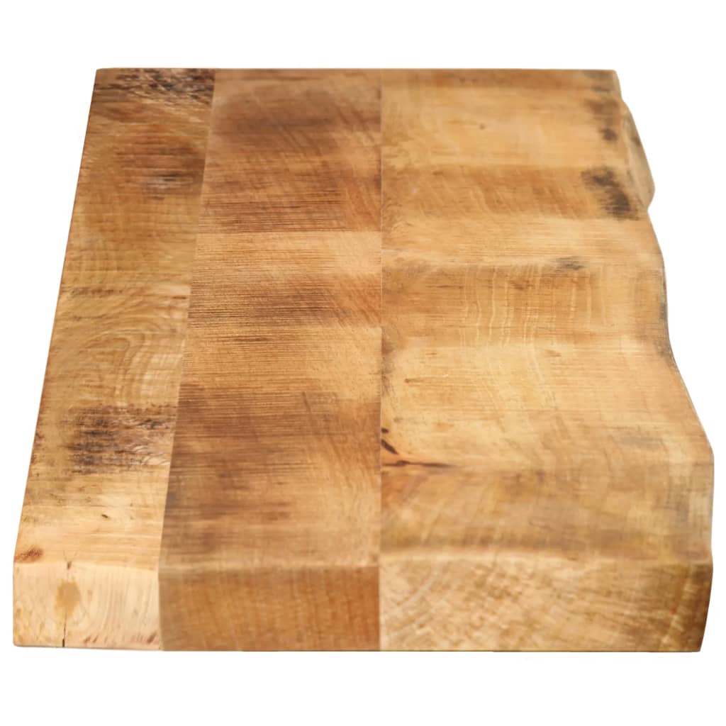 bordplade 140x40x3,8 cm naturlig kant massivt ru mangotræ