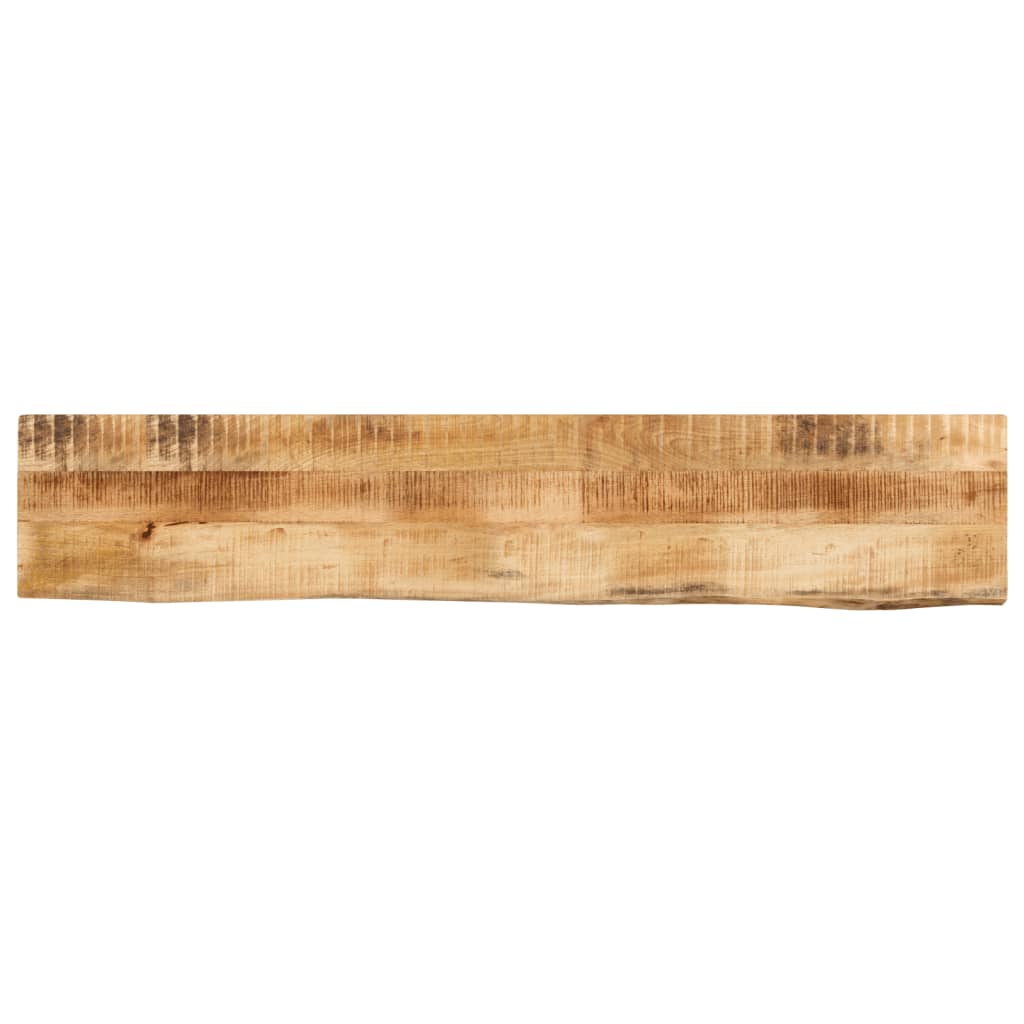 bordplade 180x40x3,8 cm naturlig kant massivt ru mangotræ