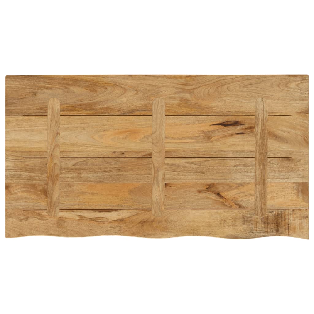 bordplade 110x60x3,8 cm naturlig kant massivt ru mangotræ