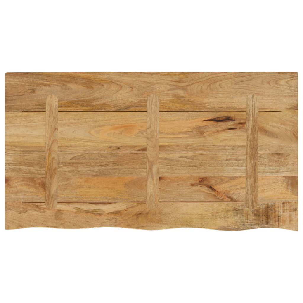 bordplade 120x60x3,8 cm naturlig kant massivt ru mangotræ