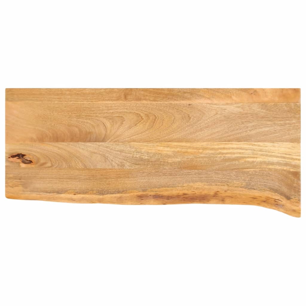 bordplade 90x20x2,5 cm naturlig kant massivt mangotræ