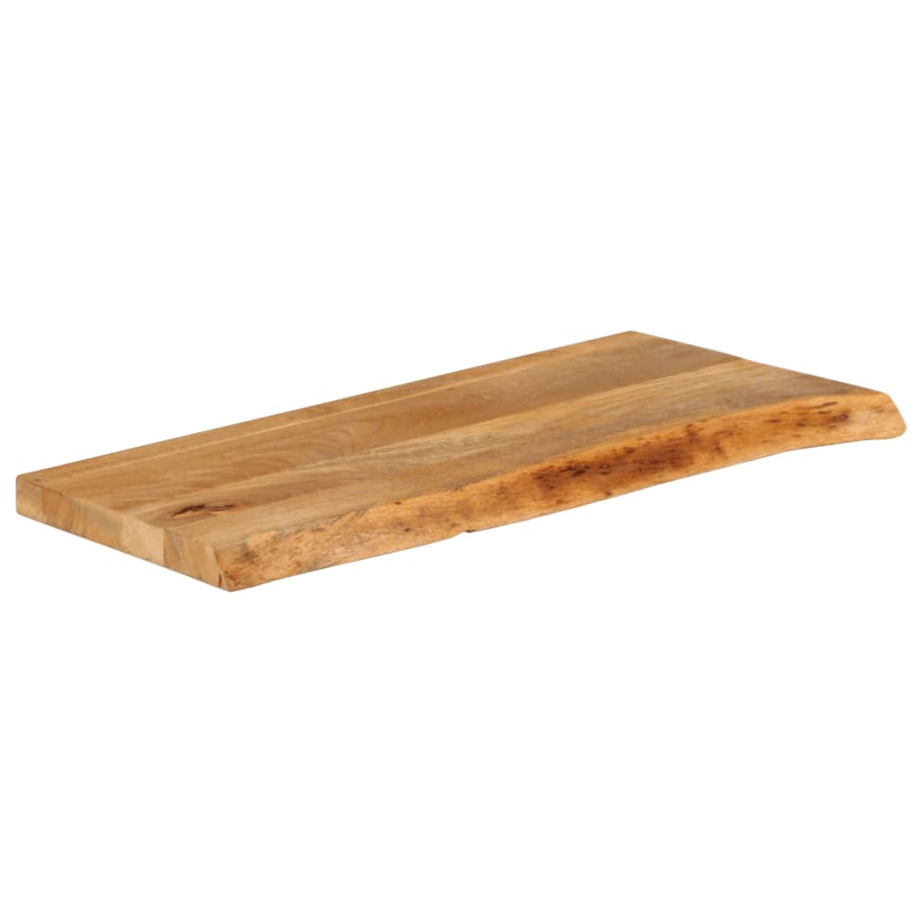 bordplade 90x20x2,5 cm naturlig kant massivt mangotræ
