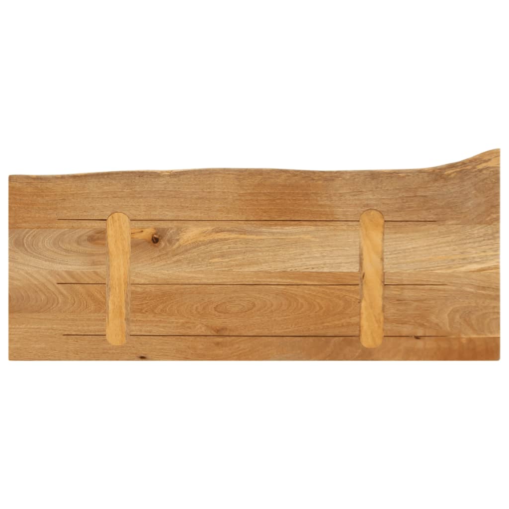 bordplade 90x20x2,5 cm naturlig kant massivt mangotræ
